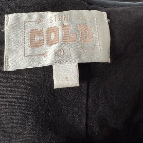 Stone Cold Fox Naples Black Strapless Jumpsuit Size 1 S Linen Tassel Fitted Chic - Picture 9 of 16